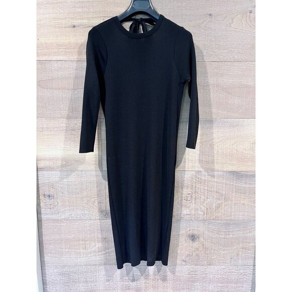 ZARA KNITS black open back dress size S - Picture 4 of 9